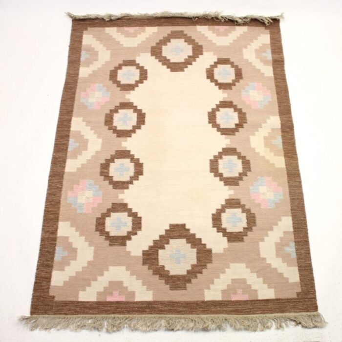 swedish flatweave roelakan rug 1950s 2