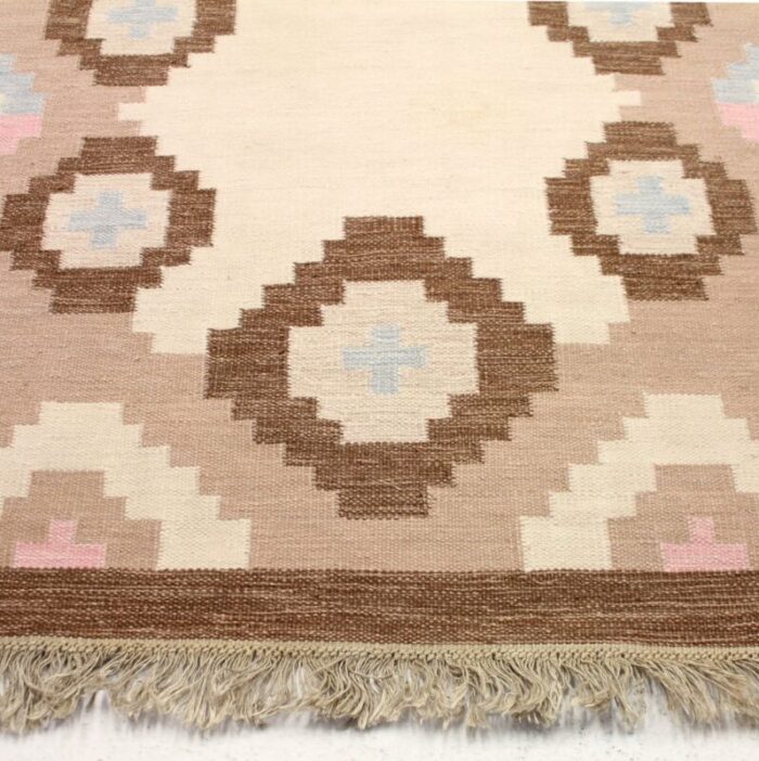 swedish flatweave roelakan rug 1950s 4