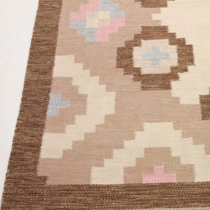 swedish flatweave roelakan rug 1950s 5