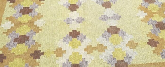 swedish roelakan carpet by alice wallebaeck 1950s 2