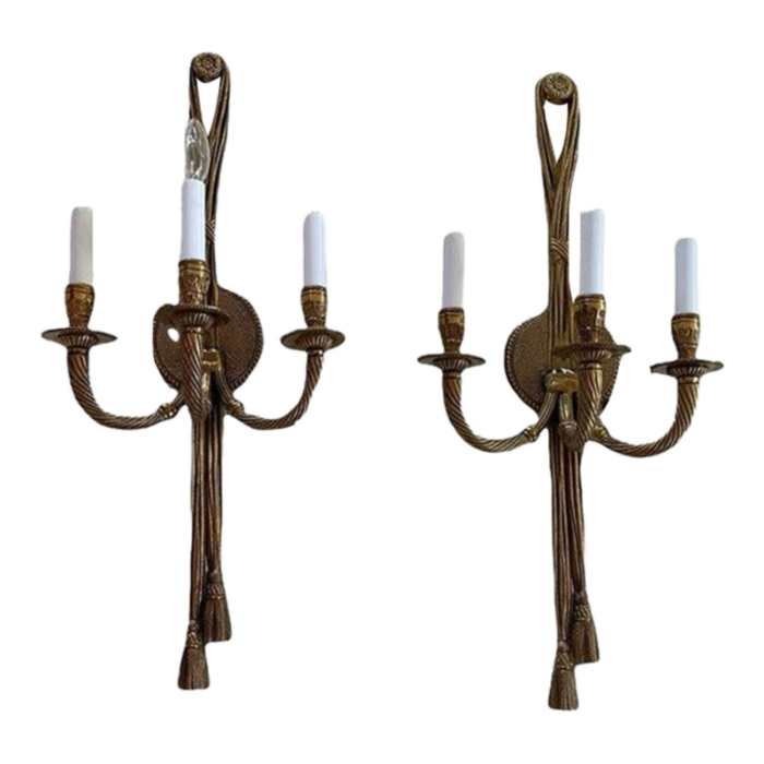 tassel twist triple rope sconce by wildwood lamps set of 2 6551