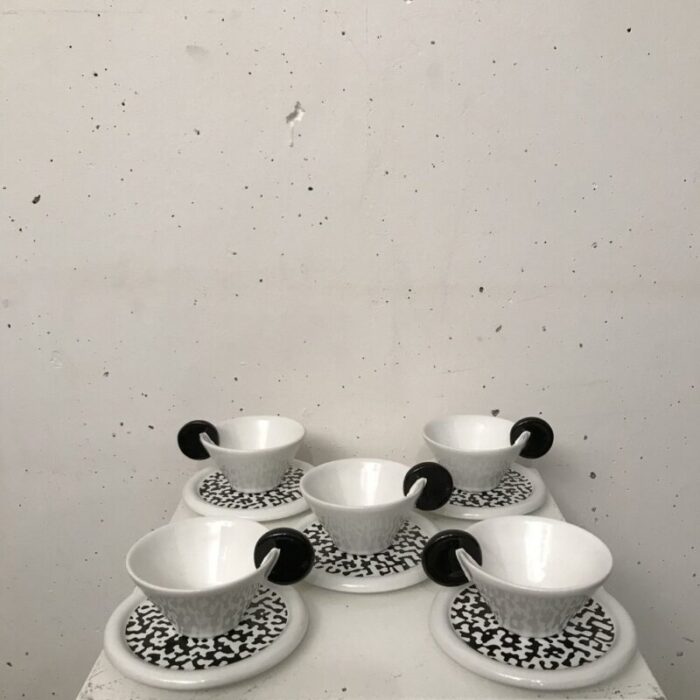 tea or coffee service by massimo materassi for mas 1985 set of 8 5