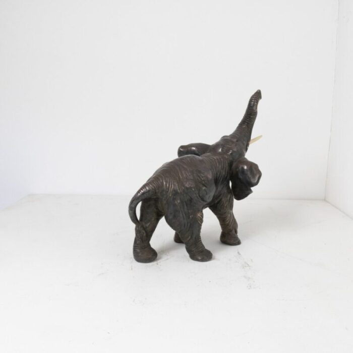 terracotta elephants in silver copper set of 3 22