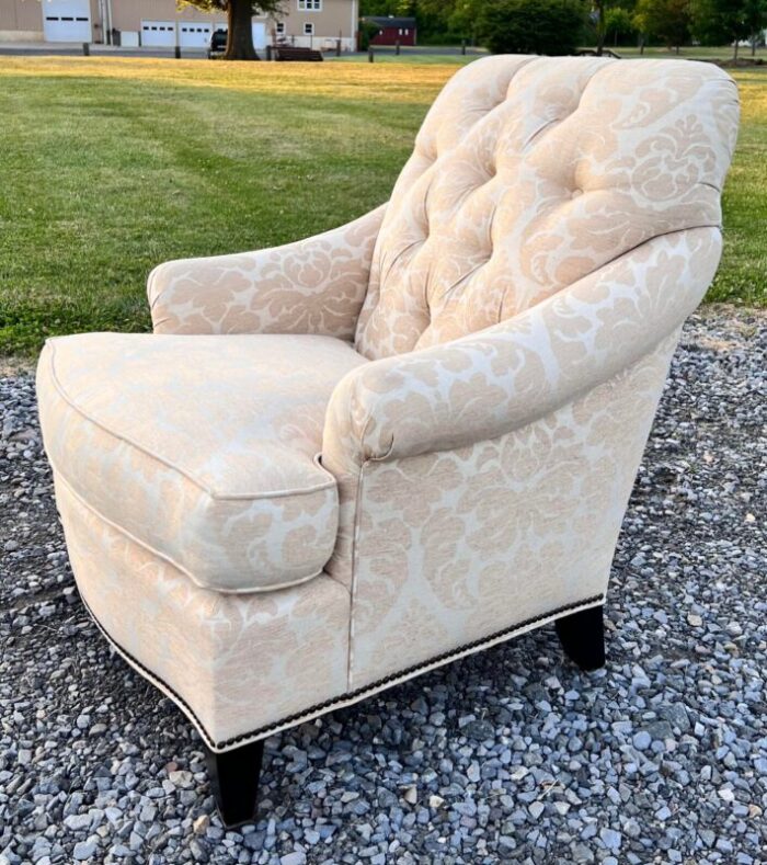 tufted back taylor king club chairs a pair 2492