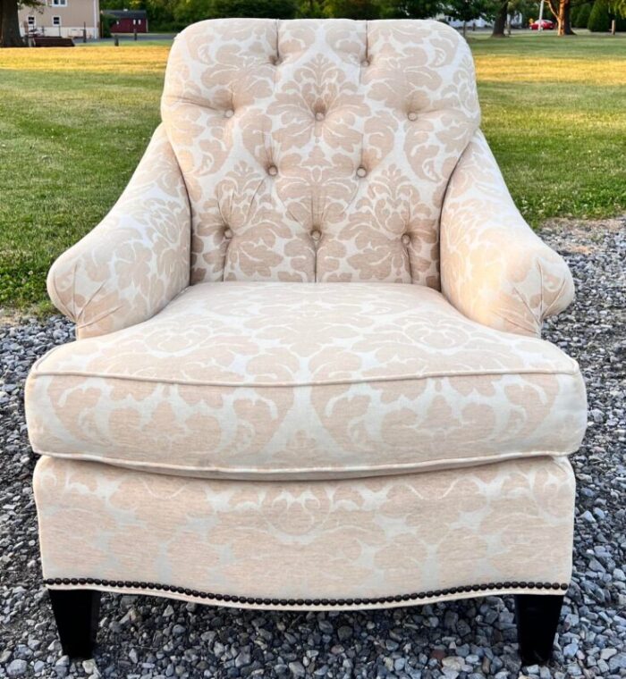 tufted back taylor king club chairs a pair 5522