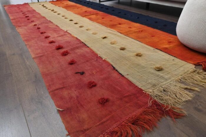 turkish handmade wool kilim area rug in orange sivas 4