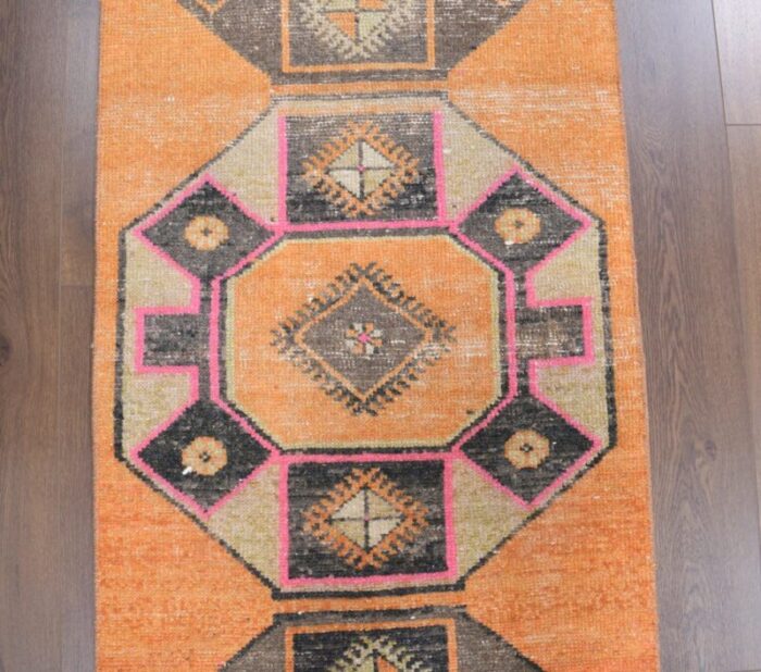 turkish vintage oushak handmade wool rug 5