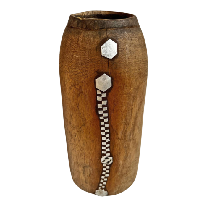 tutsi vintage wood jar 1568