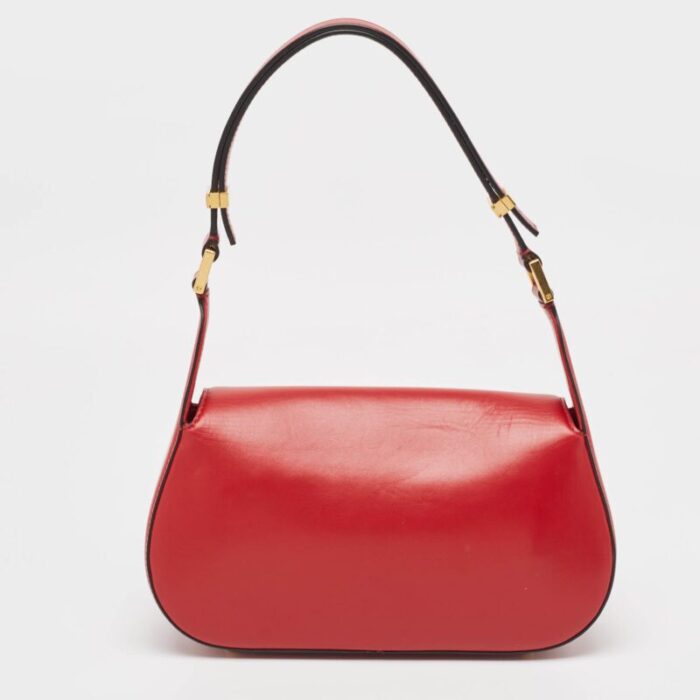 valentino red leather vlogo chain hobo 2973