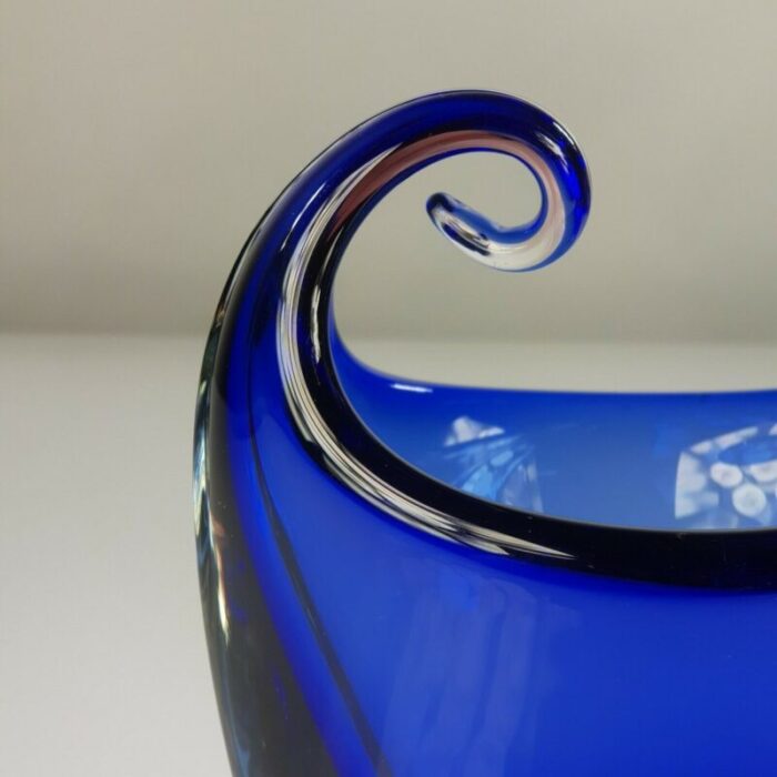 vase in blue venecian sommerso glass by flavio poli 1960s 10