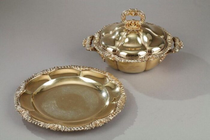 vermeil lobed tureen by charles nicolas odiot mid 19th century set of 2 8