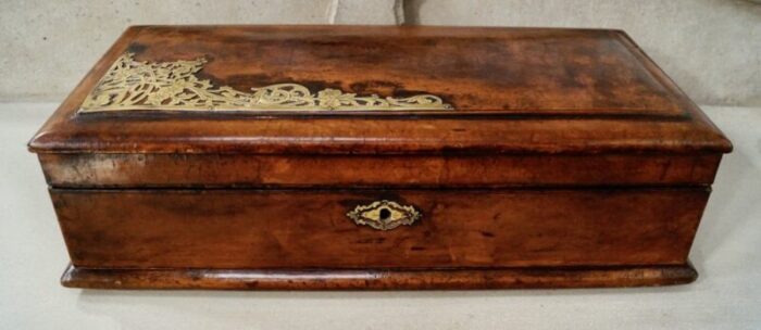 victorian french leather glove box 1