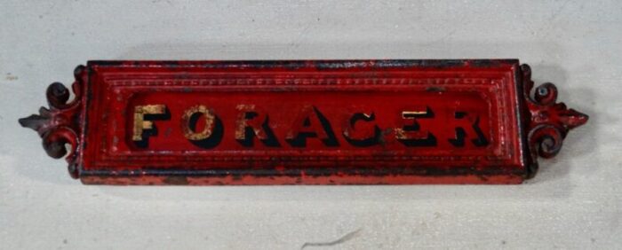 victorian horse stable name plate in cast iron 2