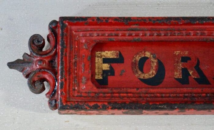 victorian horse stable name plate in cast iron 4