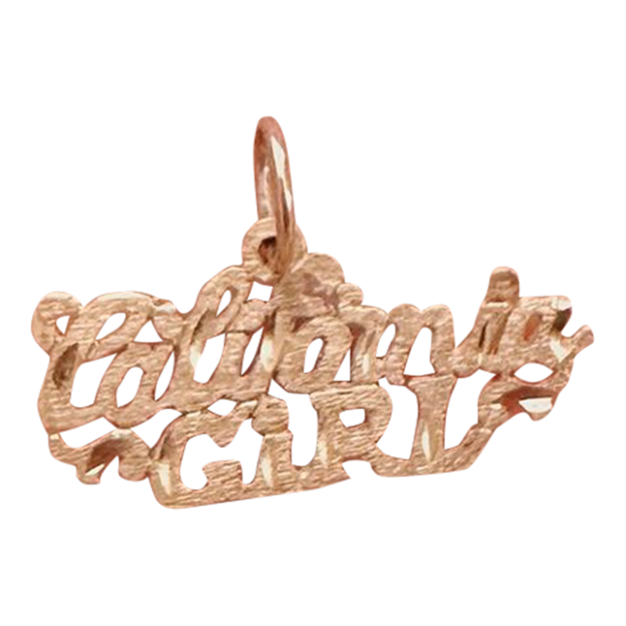 vintage 14kt california girl charm 7098