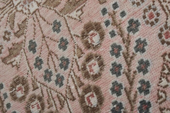 vintage anatolian wool stair runner rug with floral motifs 4