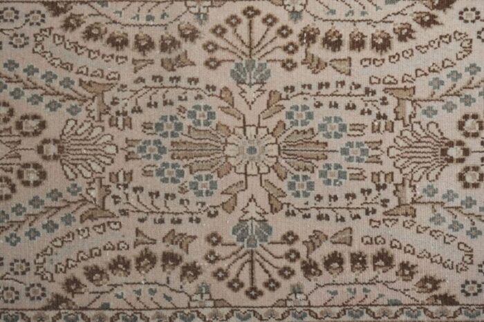 vintage anatolian wool stair runner rug with floral motifs 5