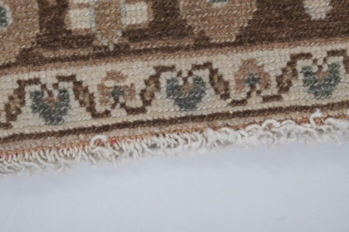 vintage anatolian wool stair runner rug with floral motifs 9