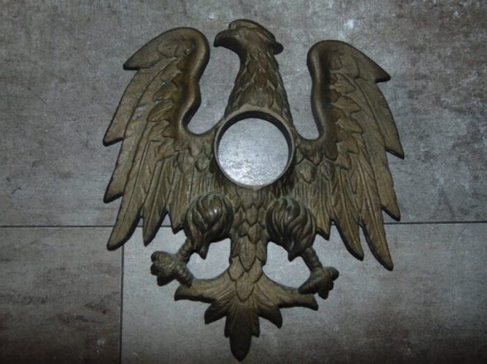 vintage art deco bronze usa eagle clock 1