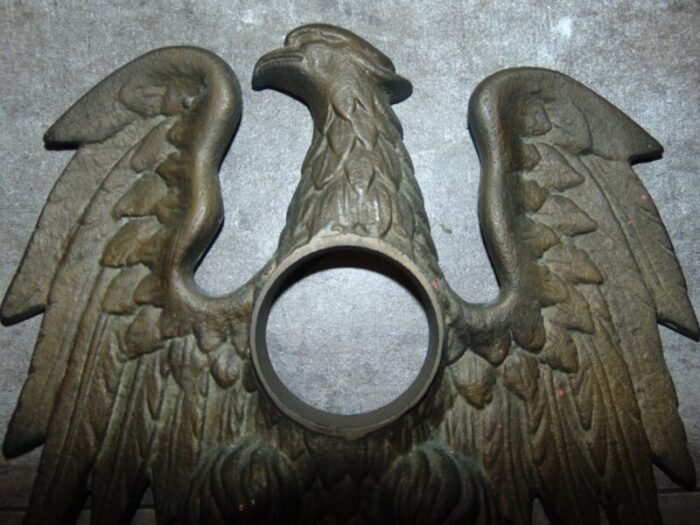 vintage art deco bronze usa eagle clock 2