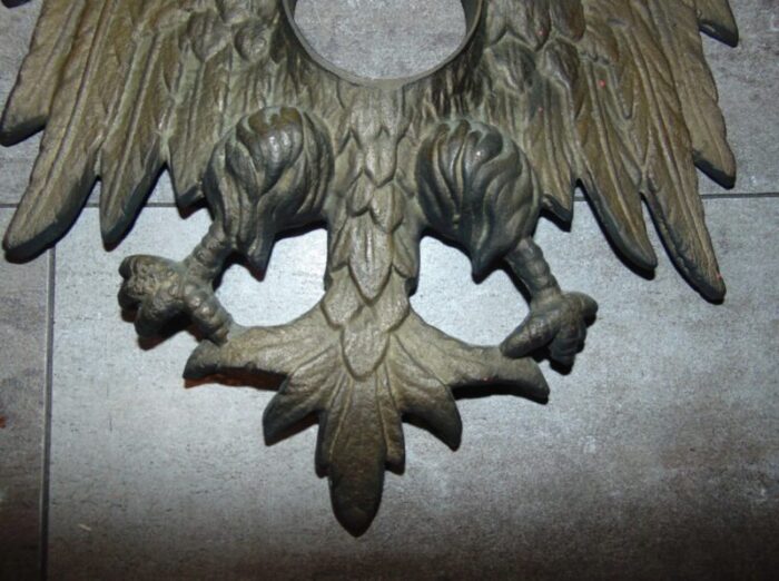 vintage art deco bronze usa eagle clock 3