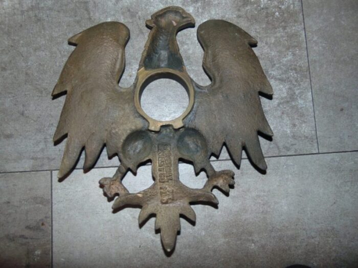 vintage art deco bronze usa eagle clock 5