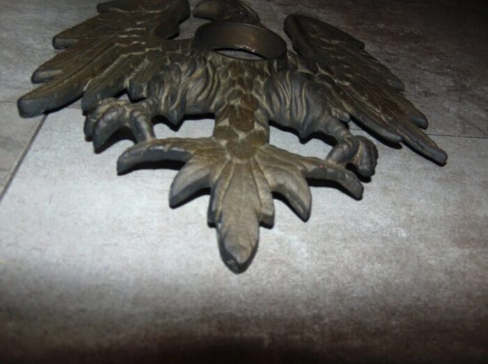 vintage art deco bronze usa eagle clock 6