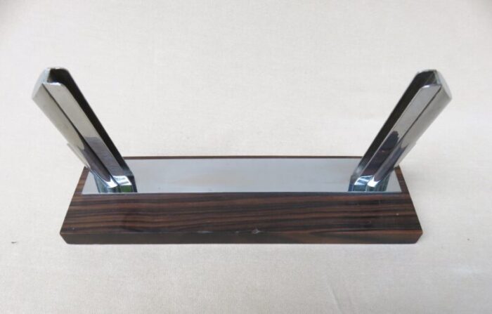 vintage art deco rosewood and chrome picture frame 8