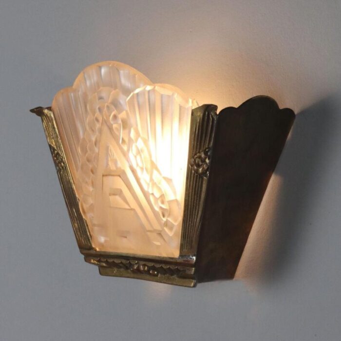 vintage art deco wall lamp 1940s 6811