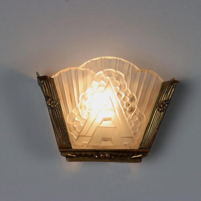 vintage art deco wall lamp 1940s 6970