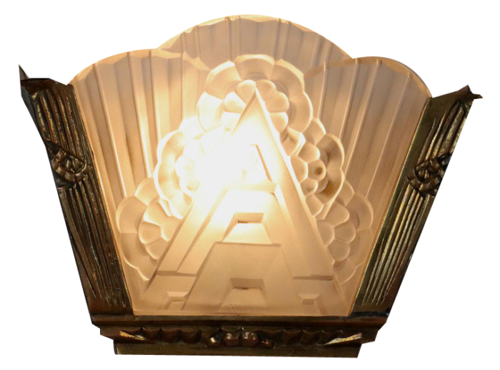 vintage art deco wall lamp 1940s 8526