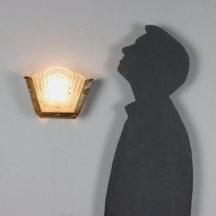 vintage art deco wall lamp 1940s 9921