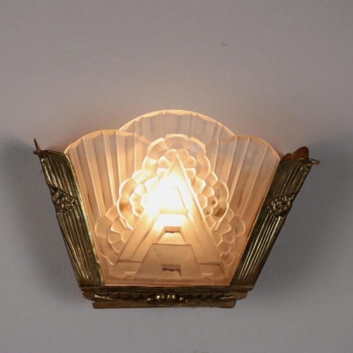 vintage art deco wall lamp italy 1940s 4761