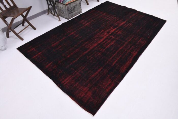 vintage black red rug 2