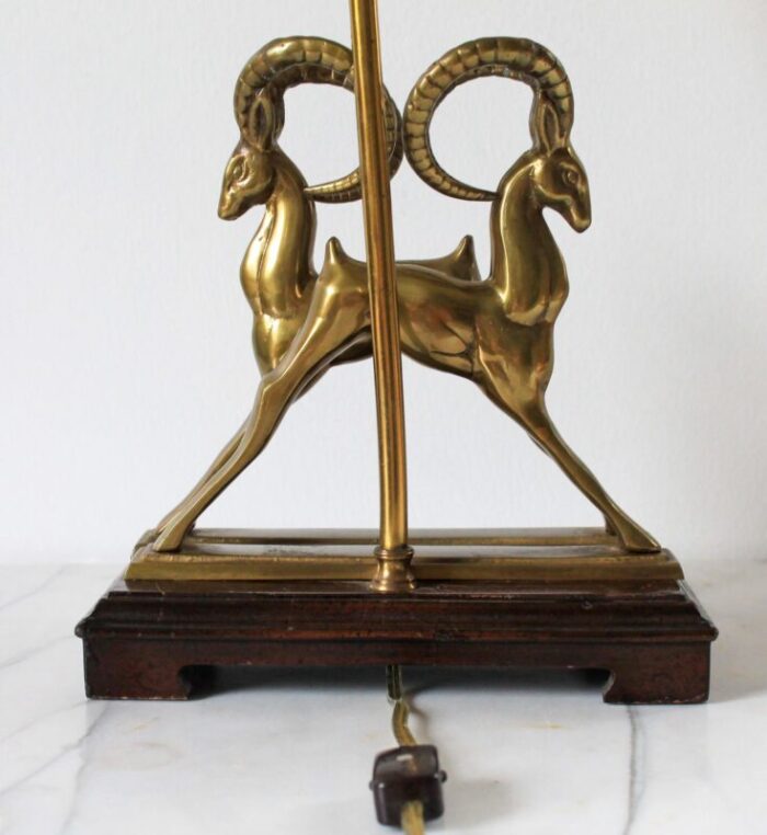 vintage brass ibex table lamp 3229