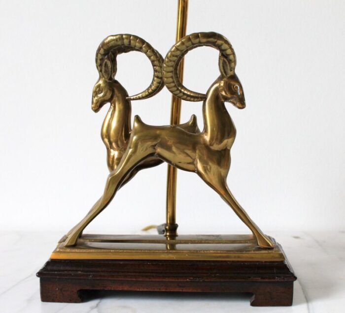 vintage brass ibex table lamp 4495