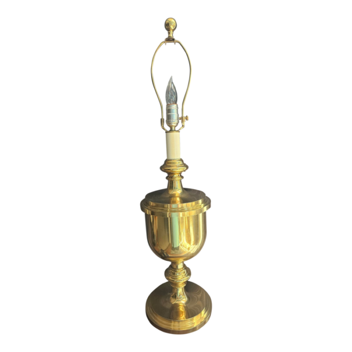 vintage brass trophy urn lamp 9247