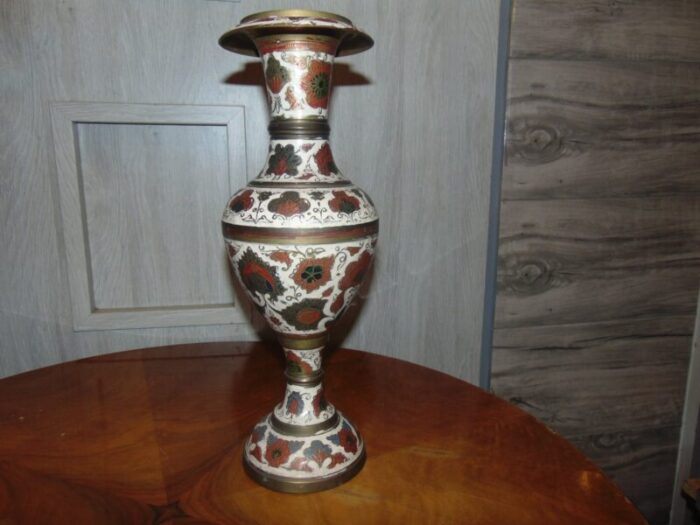 vintage brass vase 1970s 1