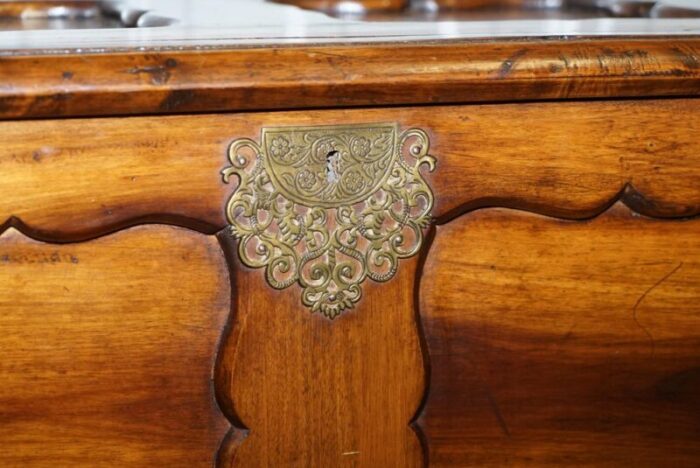 vintage carved hardwood trunk or chest with drawer and claw ball legs 9