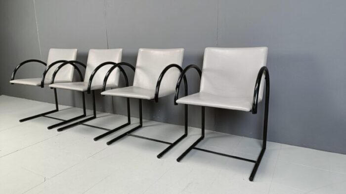 vintage cirkel dining chairs attributed to metaform 1980s set of 4 5292