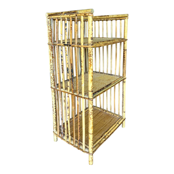 vintage coastal bamboo shelf 4524