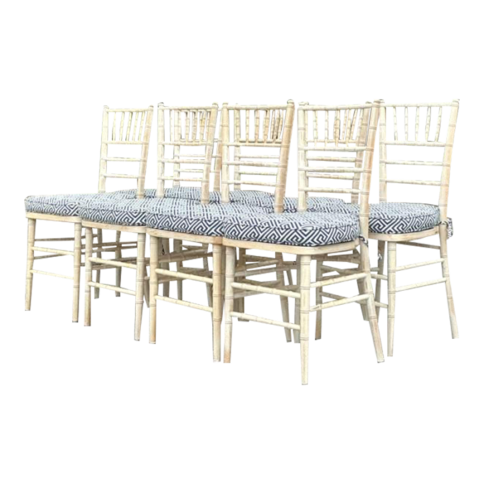 vintage coastal washed wood charvari dining chairs set of 8 2467