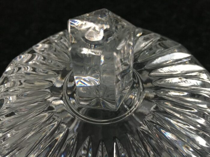 vintage crystal glass chocolate box with lid 1950s 16