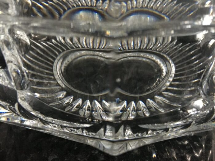 vintage crystal glass chocolate box with lid 1950s 18