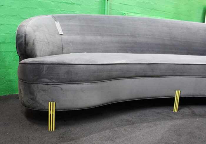 vintage curved sofa 2010s 3638