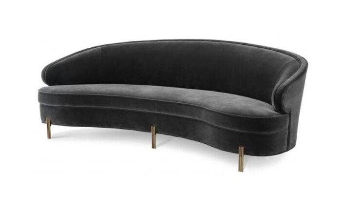 vintage curved sofa 2010s 4016