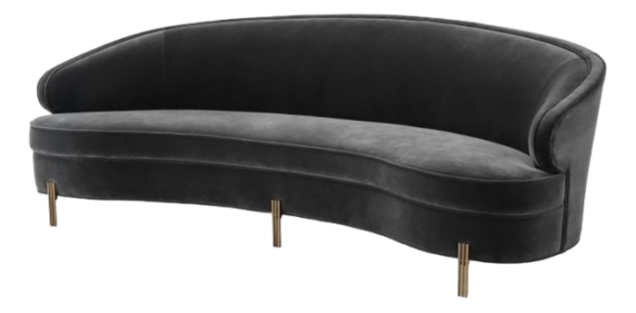 vintage curved sofa 2010s 5589