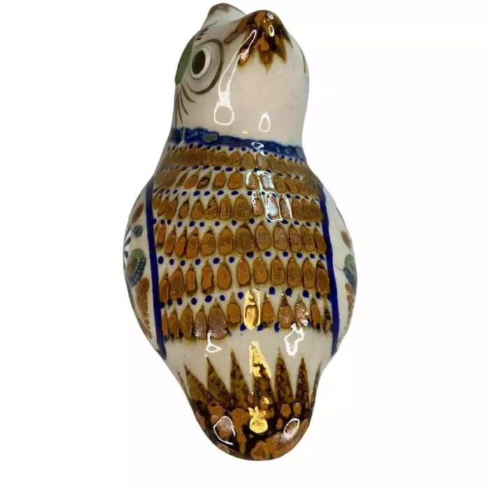 vintage erandi tonala mexico large owl mexican folk art hand painted signed 3949