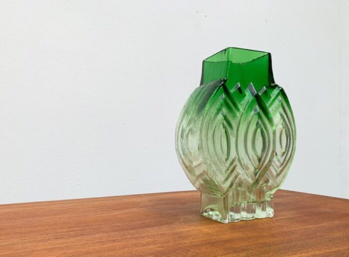 vintage finnish glass vase by kaj blomqvist for kumela 5