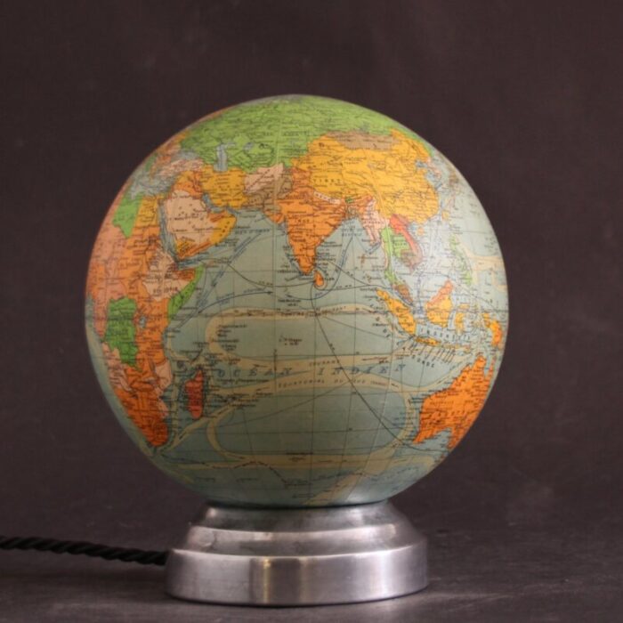 vintage french art deco illuminated globe from perrina 4